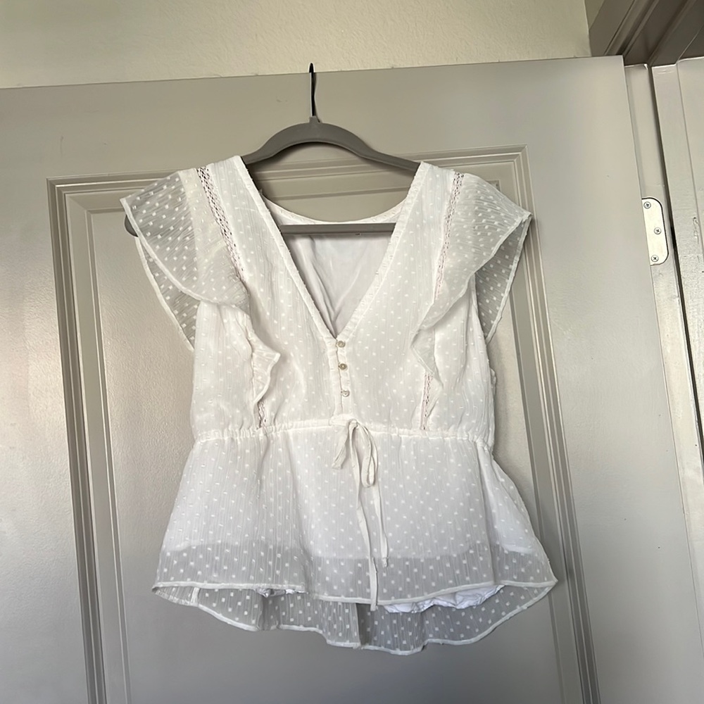 Women’s Abercrombie Short Sleeve White Top